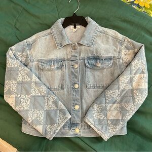 Girls Cat & Jack Blue Denim Jacket Sz 10-12